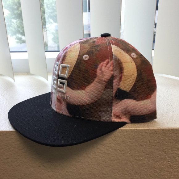 PRE LOVED- Hollywood Made Renaissance Cap in Black - MISC046 - Picture 2 of 3